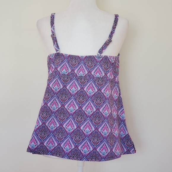 Leilani Tankini Purple Underwire Top Only Plus New - Picture 4 of 8